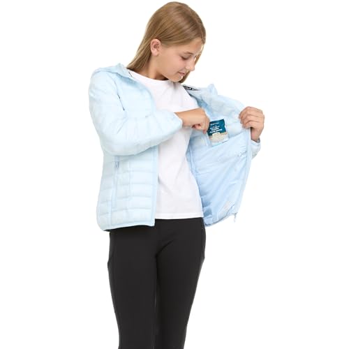 Spyder Girls Puffer Jacket with Hood Packable, Girls Winter Coats, Lightweight Ski Snow Outerwear