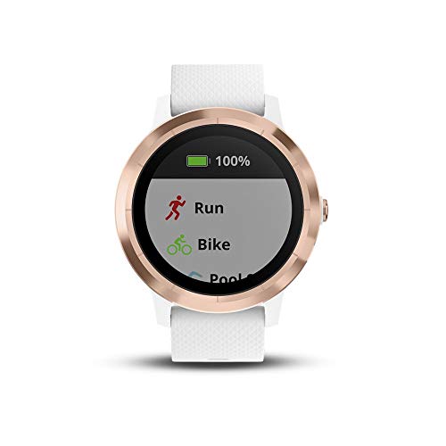 Garmin 010-01769-09 vívoactive 3, GPS Smartwatch with Contactless Payments and Built-in Sports Apps, 1.2", White/Rose Gold...