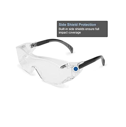 Cover2 IR OTG Safety Glasses 6966 Black Temples, IR Filter Shade 5.0 Lens