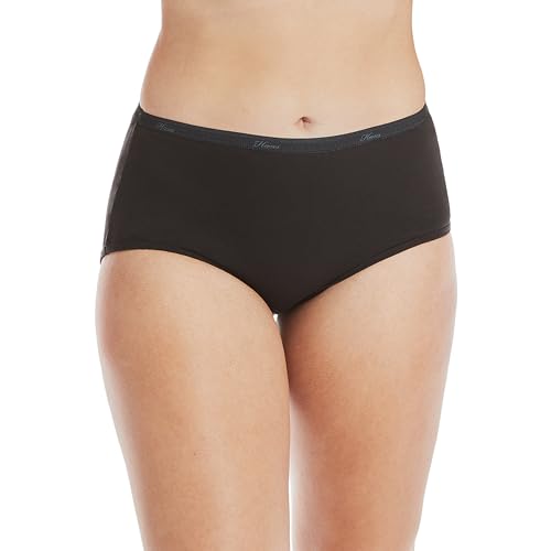 Hanes Women's Underwear Briefs Pack, 10-Pack, Cotton Panties for Women, Moisture-Wicking, Full Coverage