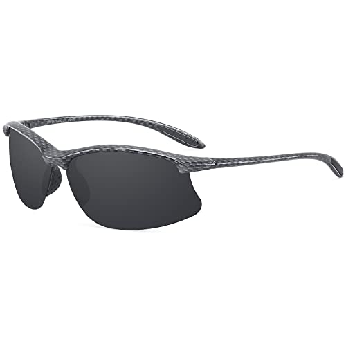 JULI Polarized Sports Sunglasses for Men Women Tr90 Unbreakable Frame for Running Fishing Baseball Driving MJ8002