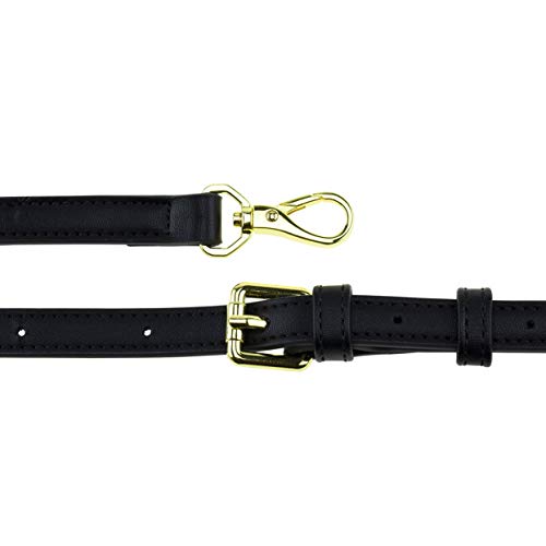 Allzedream Leather Purse Strap Replacement Crossbody Handbag Long Adjustable (Black)