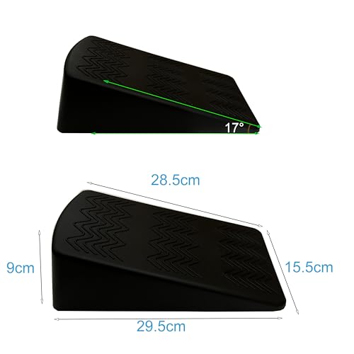 Rivotrance Squat Wedge Block Pairs,YOGA Pilates Block Slant Board Calf Stretcher, Exercise Ramps for Weightlifting, Squat ...