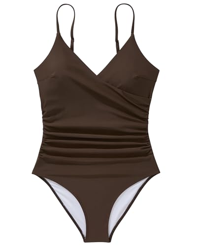 SUUKSESS Women Sexy Wrap Push Up One Piece Swimsuit Tummy Control Bathing Suit