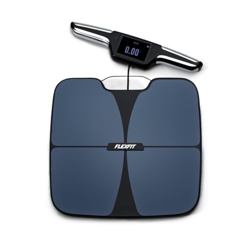 FlexFit Scale for Body Weight and Fat Percentage, 8 Electrodes High Precision Digital Scale Accurate Measurement of 56 Bod...