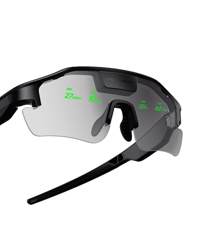 cybersight ZENITH Display Sports Glasses, for Cycling and Hiking, Smart AI/AR Sports Sunglasses, Real-Time HUD Display, Sm...