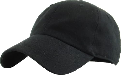 KBETHOS Classic Unisex Cotton Adjustable Low Crown Baseball Cap – Plain Dad Hat