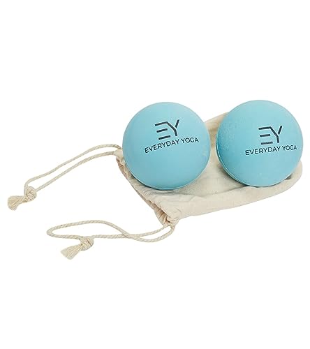 Everyday Yoga Massage Therapy Ball Set 2.5 Inch - Yoga Gear for Deep Tissue Massage, Muscle Recovery & Stress Relief, Rubb...