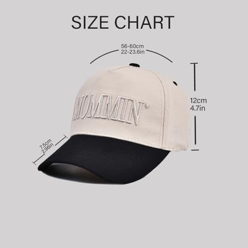 Mommin Trucker Hat,Vintage Two-Tone Women's Baseball Cap with Mommin Embroidery AdjustableHat for Casual Wear