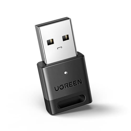 UGREEN USB Bluetooth 5.3 Adapter for PC, Plug & Play for Windows 11/10/8.1, Bluetooth Receiver & Transmitter for Keyboard/...