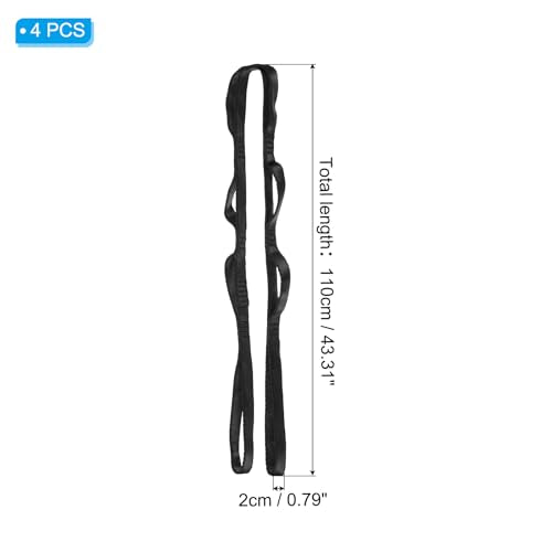 PATIKIL Daisy Chain Straps, Strong Climbing Strap Adjustable Nylon Chain Sling with Loops for Aerial Yoga Hammock Swing