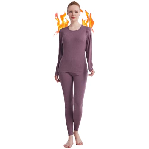 Thermal Underwear for Women Long Johns Womens Pajamas Set Solid Ultra Soft Long Sleeve Base Layer Gifts with Box