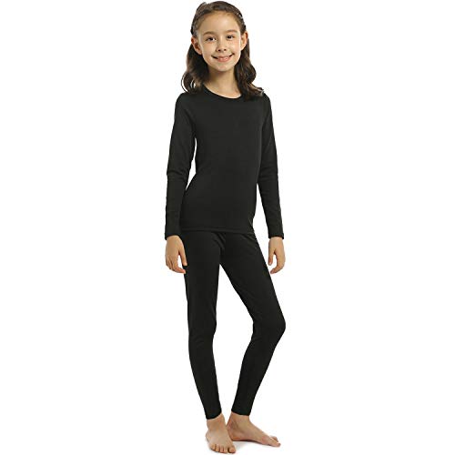 ViCherub Girls Thermal Underwear Set for Kids Long Johns Fleece Lined Base Layer Top & Bottom Cold Winter Thermals
