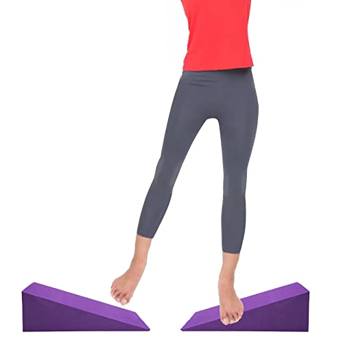 DEAYOU 2 Pack Yoga Foam Wedge, 13" EVA Foam Calf Stretch Slant Board for Lower Leg Strength Improve, Squat Wedge Incline B...