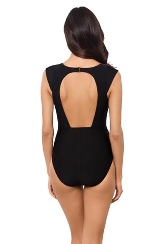 MagicSuit Women's Swimsuit Solids Dash Soft Cup Cap Sleeve One Piece Swimsuit