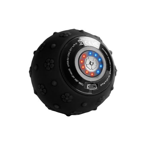 brokensnatch 5-Speed Vibrating Massage Ball with 3D Textured Surface, Rechargeable Electric Foot & Back Massage Ball for D...