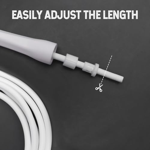 6mm Adjustable Boxing Jump Rope With Inner String Cord, Unbreakable Handles, Hererope Durable Non-Kinking PVC Jump Ropes f...