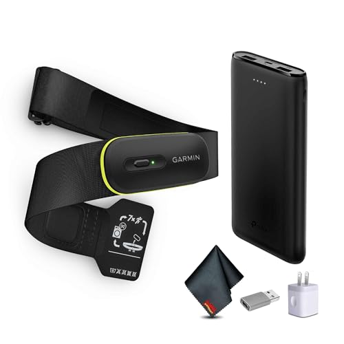 Garmin HRM 600 Chest Strap Heart Rate Monitor, XS-S Bundle with USB3.0 to Type-c Female Adapter Space Gray + More