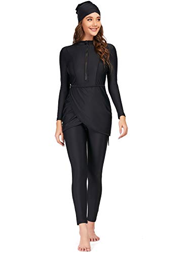 seafanny Women Muslim Swimwear Long Sleeve Burkini Full Cover Hijab Modest Swimsuit