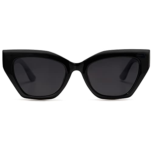 SOJOS Square Cat Eye Polarized Sunglasses for Women Retro Classic Vintage Trendy Cateye Shades Sunnies Gafas de sole SJ2235