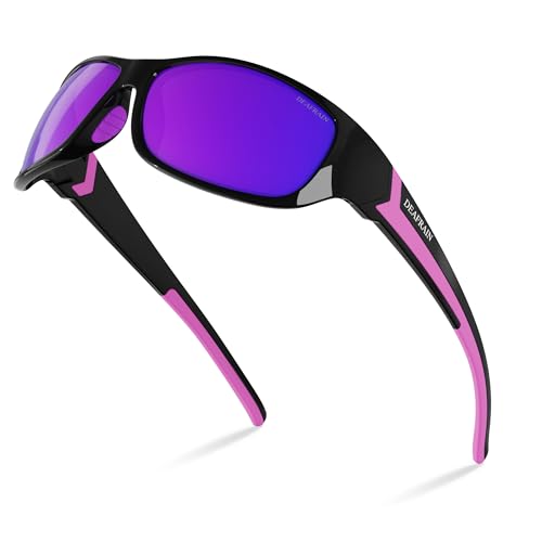 DEAFRAIN Polarized Sports Sunglasses for Men Women Driving Fishing Cycling Running UV Protection