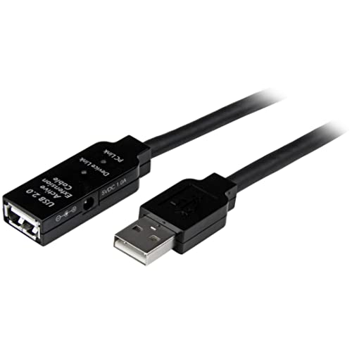 StarTech.com 10m USB 2.0 Active Extension Cable M/F - 10 meter USB 2.0 Repeater / Extender Cable USB A (M) to USB A (F) 10...
