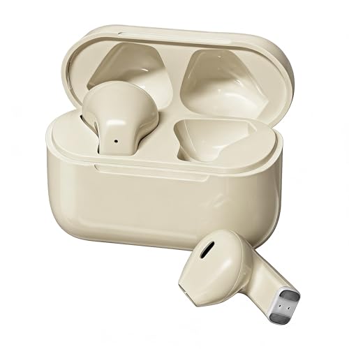 Anjetsun Wireless Earbuds for Daily Use, Semi-in-Ear Wireless Audio Headphones with Microphone, Touch Control, Type-C Char...
