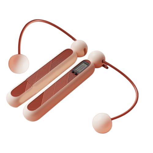 MOMOJIA Weighted Jump Rope with Counter with Digital Counter for Indoor Outdoor Fitness Weight Loss Exercise Adjustable