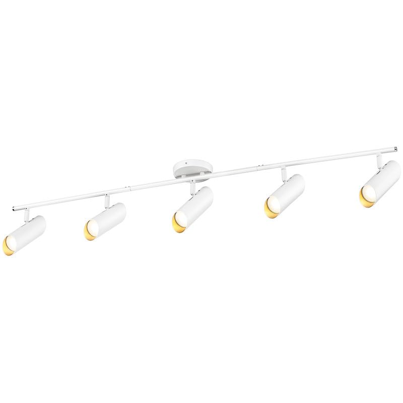 Femila Track Lighting  Led Track Light Gu10 Bulbs Included  44 Flush Mount Ceiling Spot Lights  For Living Room  Gallery  Bedroom  Hallway  4Fs79Tl-5 Wh