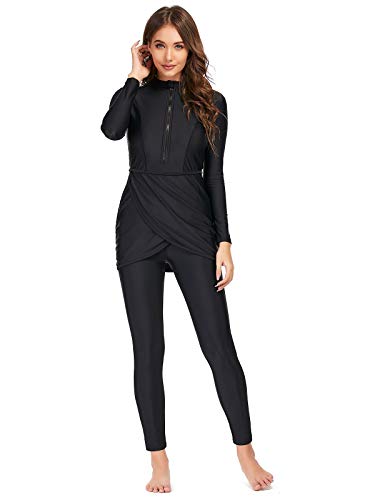 seafanny Women Muslim Swimwear Long Sleeve Burkini Full Cover Hijab Modest Swimsuit