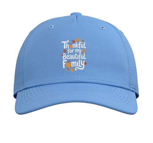 Thankful for My Beautiful Family Thanksgiving Adjustable Baseball Hat