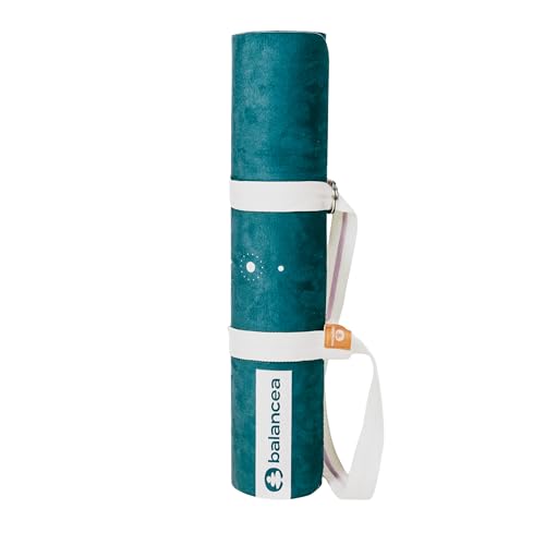 Yoga Mat With Strap 5mm Non Slip Suede & TPE - Eco-Friendly Fitness & Exercise Mat for Home Gym, Pilates, Hot Yoga, and Me...