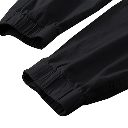 Mens Relaxed Fit Cargo Pants Comfortable Workout Stretch Tactical Pants Zipper Pocket Lightweight Straight Leg Baggy Trousers