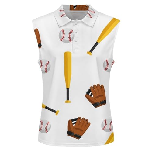 Huryilo Baseball Softball Ball Womens Golf Shirts Golf Polo Workout Shirt Athletic Tops
