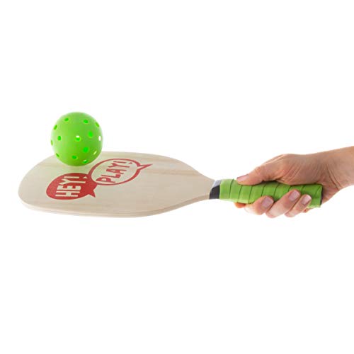 Paddle Ball Game Set – Pair of Lightweight Beginner Rackets, Ball and Carrying Bag for Indoor or Outdoor Play – Adults and...