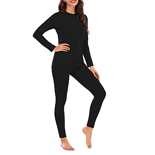 American Trends Womens Thermal Underwear Set - Long Johns for Base Layer Women with Fleece Lined for Winter-Warm Loungewear
