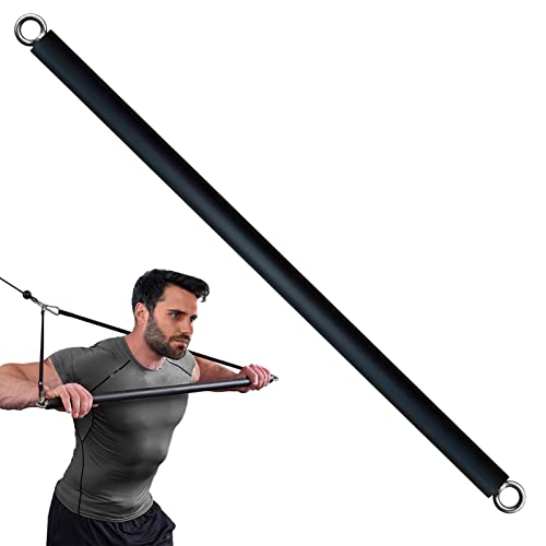 KORIKAHM Non-Detachable LAT Pull Down Bar Cable Attachments for Gym, LAT Pulldown Attachments, Straight Bar, Resistance Ba...