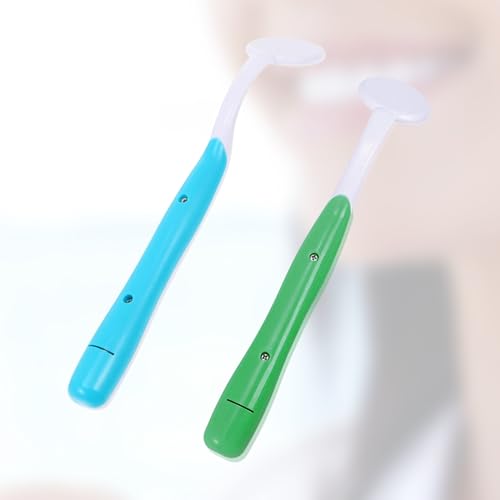 LED Dental Mirror with Light – Oral Inspection Tool for Teeth, Gums & Tongue – Anti-Fog Reusable Mouth Mirror for Home Dental Care, Hygiene Check & Oral Cleaning – Dentist Tools by ARSUK – 2 Pack