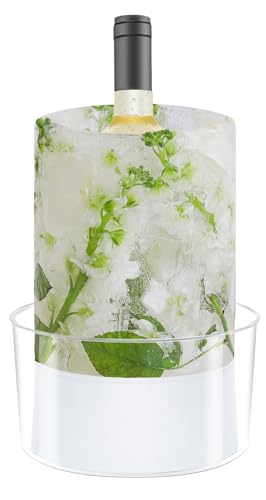 Ice Mold Wine Bottle Chiller,DIY Acrylic Ice Bucket for Cocktail Bar Party Wedding Festival Halloween Chirstmas Holiday Ch...