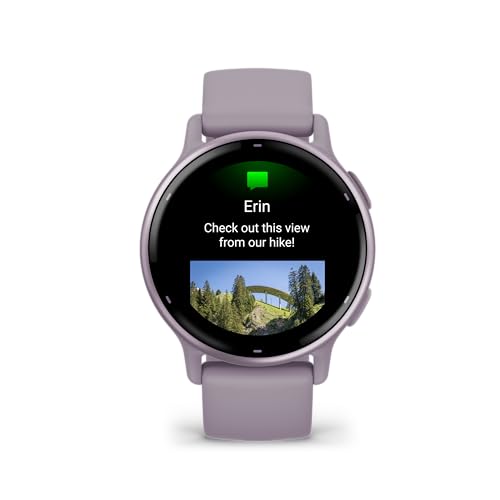 Garmin Vivoactive 5 Fitness Tracker Smart Watch for Men & Women with Metallic Orchid Bezel w/Orchid Case and Silicone Band...