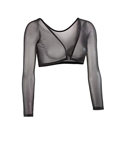 Sleevey Wonders Women’s 3/4 Length Slip-On Mesh Sleeves – Sheer Reversible Arm Cover Up, Cooling Shrug Bolero for Dresses