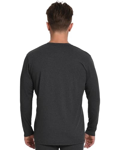 Cyathea Men's Thermal Shirt Long Sleeve Brushed Fleece Lined Baselayer Warm Winter Underwear Soft Thermal Wear Midweight Top