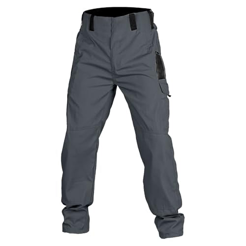 Cargo Pants Men Water Resistant Ripstop Tactical Work Joggers Pants Stretch Lightweight Outdoor Hiking Straight Leg Trousers