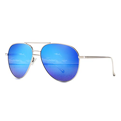 SUNGAIT Women's Lightweight Oversized Aviator Sunglasses - Classic Style Polarized Lens