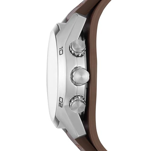 Fossil Men's Coachman Quartz Stainless Steel and Leather Chronograph Watch