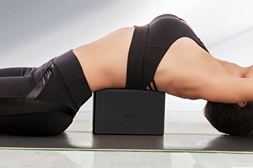 Heathyoga Yoga Blocks 2 Pack with Strap, High Density EVA Foam Yoga Block and Yoga Strap Set to Support and Improve Poses ...