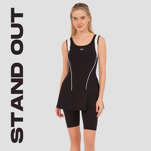 Half Sleeve Modest Swimsuits Burkini for Women 4 Pcs | Water Repellent Top, Leggings, Cap and Underwear | Swimsuit