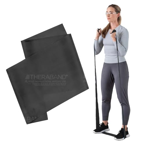 THERABAND Professional Resistance Band, Black Level 5 Special Heavy, 5 ft Exercise Band for Physical Therapy, Strength Tra...