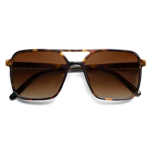 SOJOS Trendy Vintage Aviator Square Sunglasses For Womens Mens Retro 70s UV400 Women Sun Glasses SJ2327