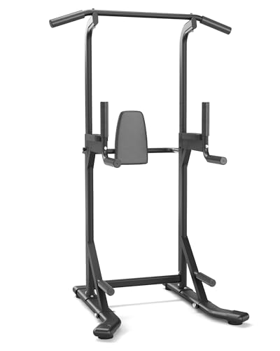 Garvee Pull Up Bar Free Standing Workout Equipment, Power Tower Dip Station for Home Gym, 450LBS Weight Capacity Strength ...